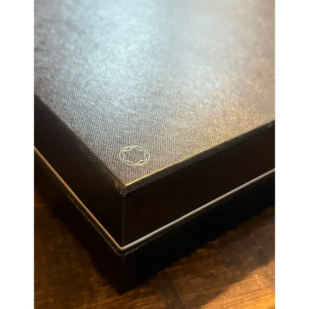 Montblanc Fine Stationery Notebook #163 Blank Dotted Leather Journal Luxury